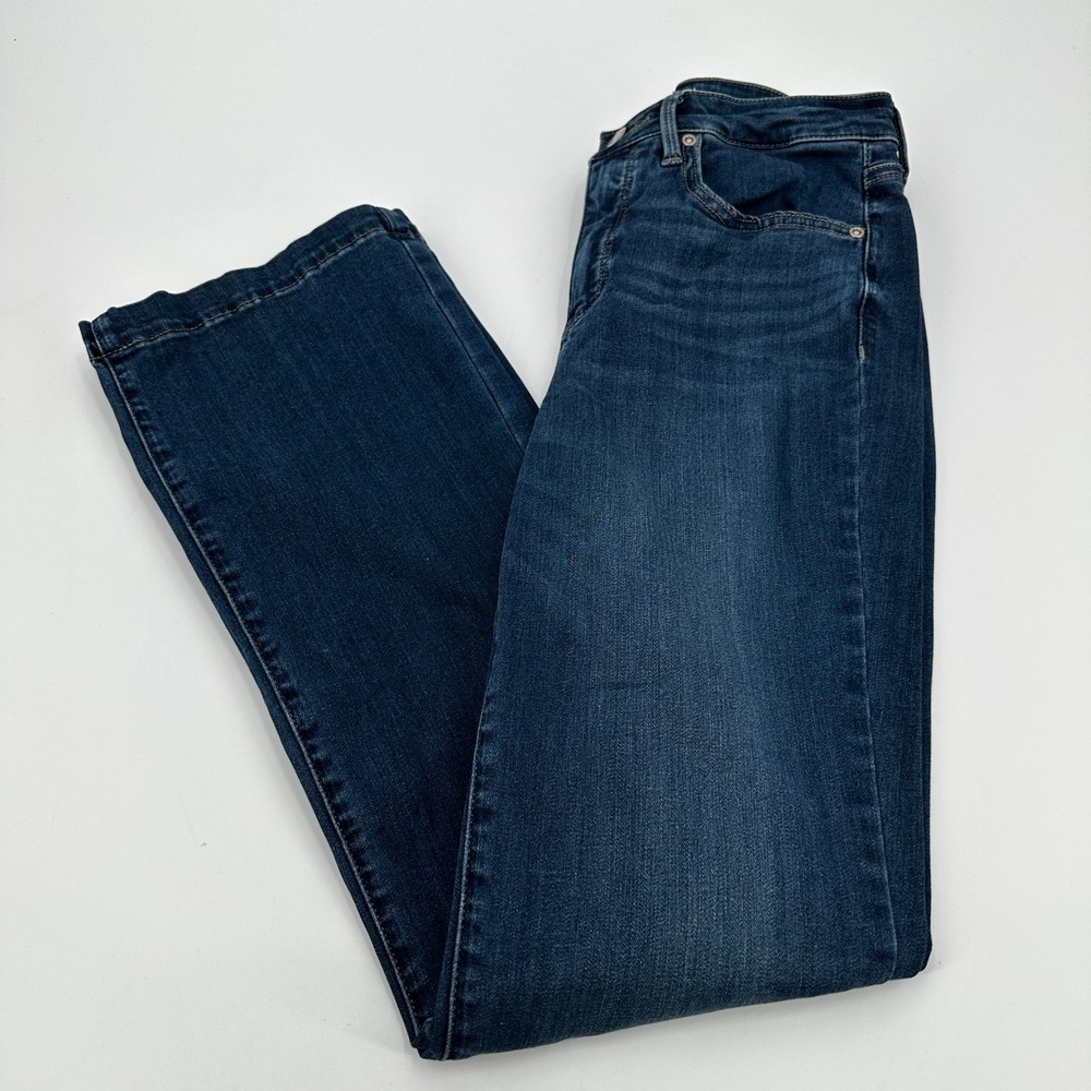 NYDJ Barbara Bootcut Jeans Womens 4 Dark Wash Lift Tuck Sure Stretch Blue